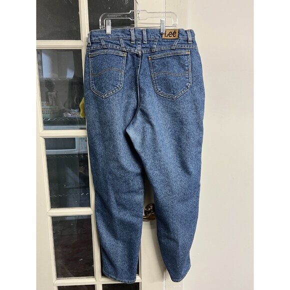 Vtg 80s 90s Lee Jeans Women’s 16 Blue Jeans High Relaxed Tapered Denim Cotton - Picture 7 of 7